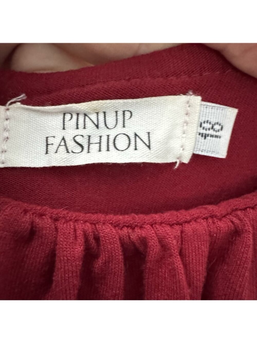 Pinup Fashion Burgundy Off Shoulder Maxi Dress Flutter Sleeve Belted 18 - Picture 9 of 12
